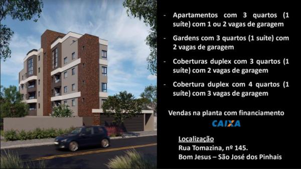 Sobrado para Venda - São José dos Pinhais / PR no bairro Cidade Jardim, 3  dormitórios, sendo 1 suíte, 3 banheiros, 2 vagas de garagem, área total  145,00 m², área útil 107,00 m²